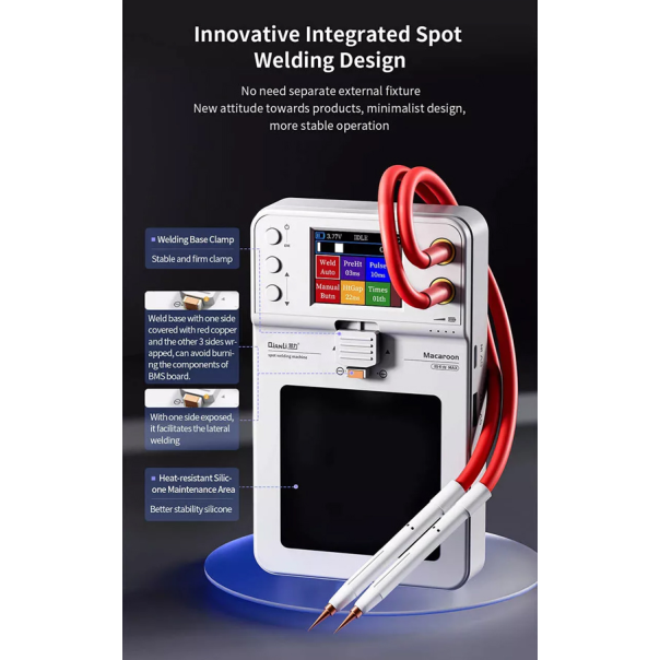 Prenosni uredjaj za punktovanje baterija Qianli Macaron za lemljenje fletova na bateriji - 215776
