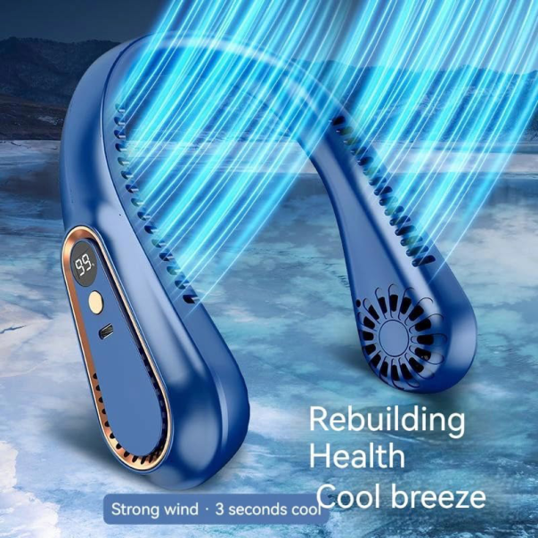 Prenosni ventilator za vrat plavi - 619020