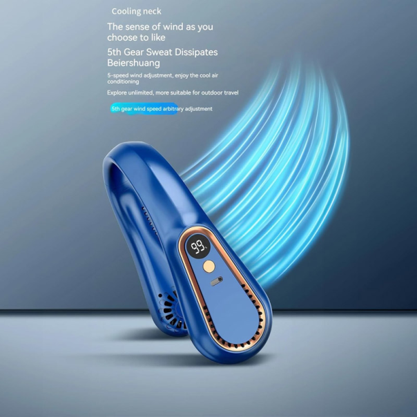 Prenosni ventilator za vrat plavi - 619020