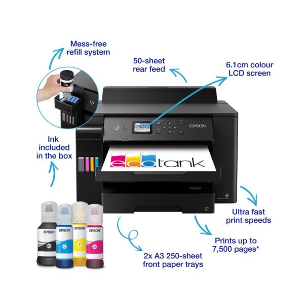 EPSON L11160 A3+ EcoTank ITS (4 boje) inkjet štampač - EP3052679
