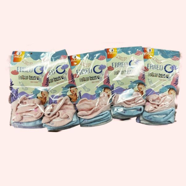ERBEO Čarapice Za Devojčice i Bebe – MIX boje, set 5 komada - EP3022965