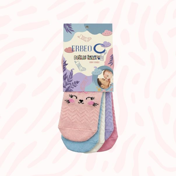 ERBEO Čarapice Za Devojčice i Bebe – MIX boje, set 5 komada - EP3022965