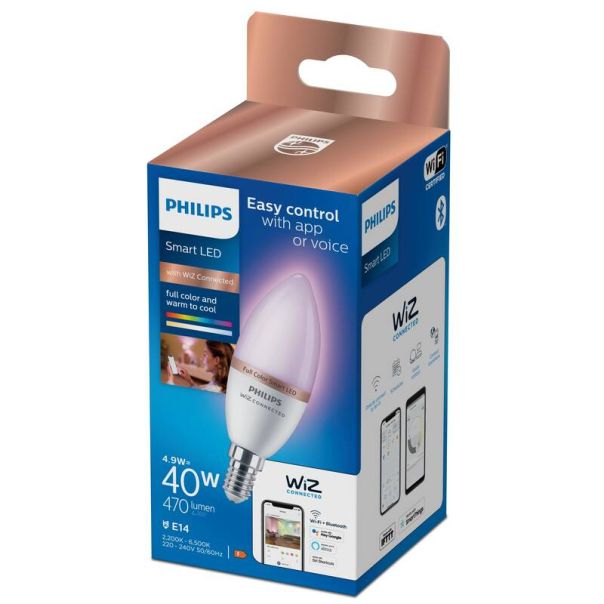 PHILIPS Pametna sijalica WFB 40W C37 E14 922-65 RGB 1PF/6 - 19916