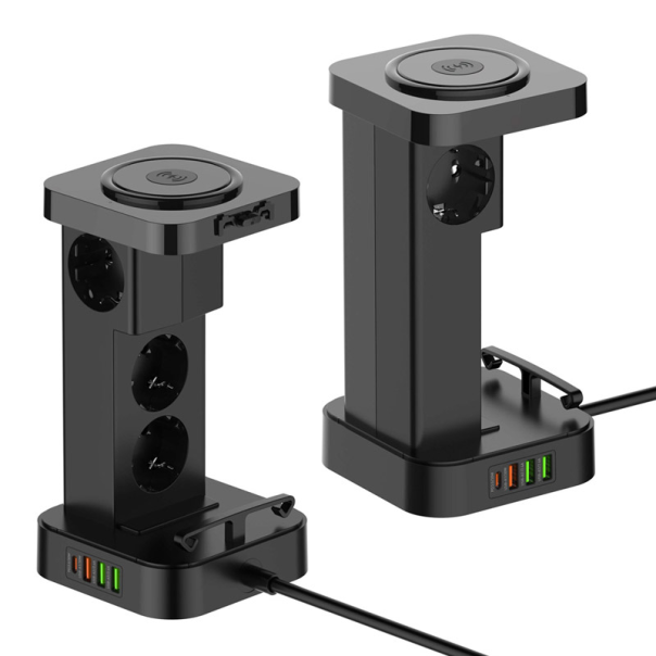 Produžni kabel LDNIO SEW4485 2500W 4 uticnic + 3xUSB+ Wireless 15W 2m crni - 618978