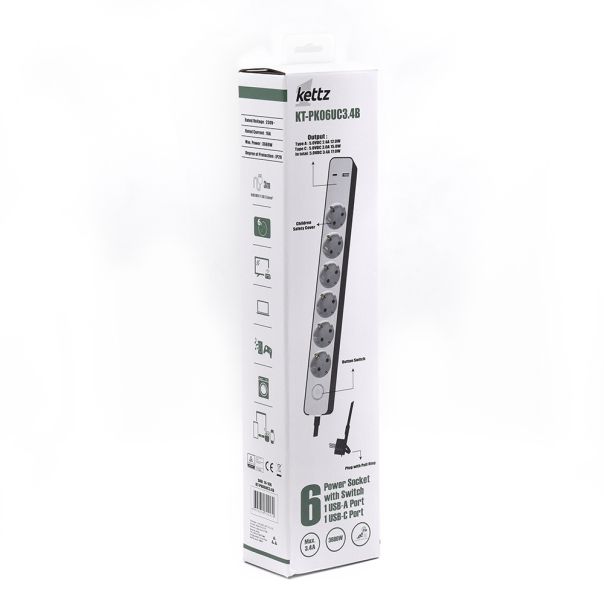 KETTZ Produžni kabl KT-PK06UC3.4B, 3m - 14-106