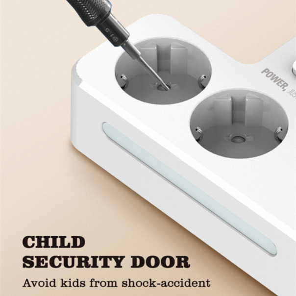 Produzni kabl LDNIO SE2337 2500W (lopov) EU 2 uticnice + 2xUSB QC3.0 18W, PD 20W beli - 219675