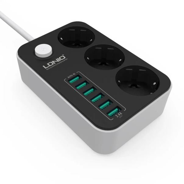 Produžni kabl LDNIO SE3631 3 utičnice 6xUSB 2m - 207810