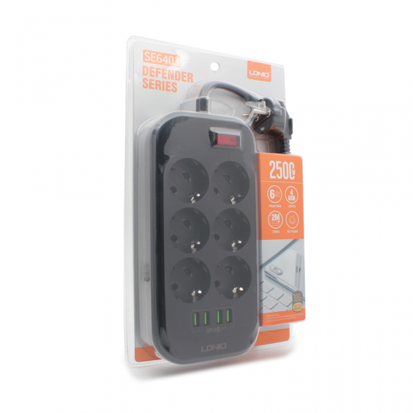 Produžni kabl LDNIO SE6403 6 utičnica 4xUSB 2.0m - 70812-1