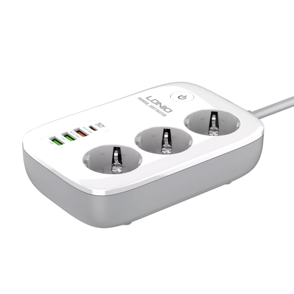 Produžni kabl LDNIO SEW3452 EU 3 utičnice + 2xUSB QC PD - 202207
