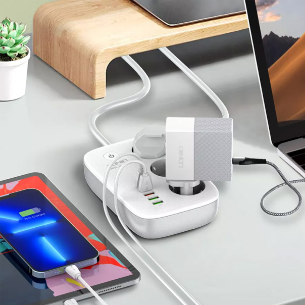 Produžni kabl LDNIO SEW3452 EU 3 utičnice + 2xUSB QC PD - 202207