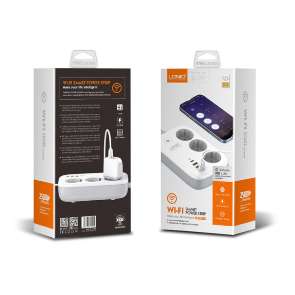 Produžni kabl LDNIO SEW3452 EU 3 utičnice + 2xUSB QC PD - 202207