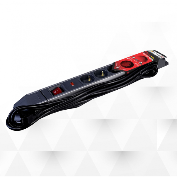 Produžni kabl sa prenaponskom zaštitom Stark Pro Alu 5m/5 utičnica/prekidač - 201414