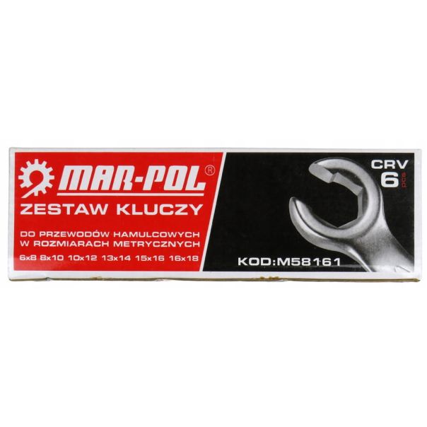 MAR-POL Rasečeni ključevi 6el 6-18mm M58161 - M58161