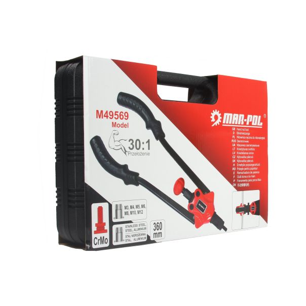 MAR-POL Klešta za blind - zakrivne matice M3-M12 360mm M49569 - M49569