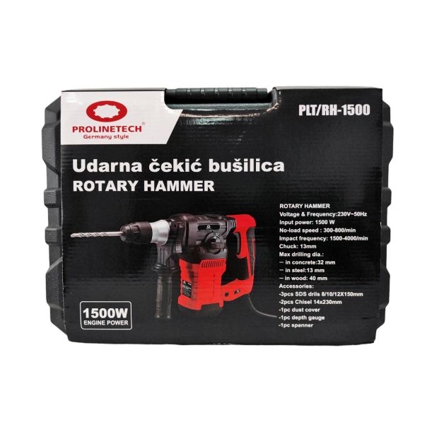 PROLINETECH Udarna čekic bušilica Germany Style PLT/RH-1500 - EP2194883
