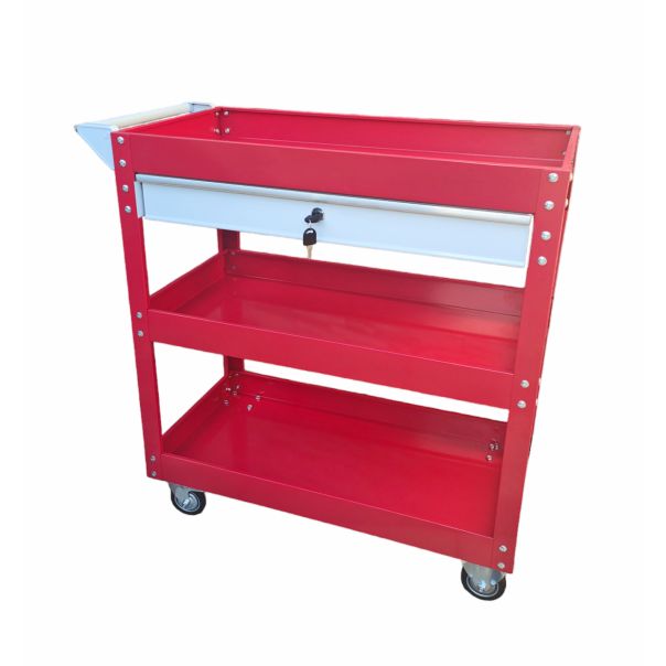 PROLINETECH Kolica za alat sa 3 police i fiokom - crvena PLT/WS-03/1 - EP2194850