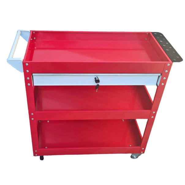 PROLINETECH Kolica za alat sa 3 police i fiokom - crvena PLT/WS-03/1 - EP2194850