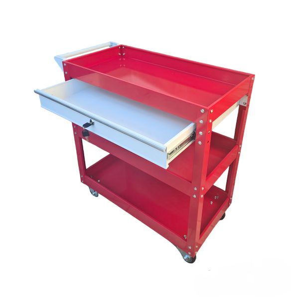 PROLINETECH Kolica za alat sa 3 police i fiokom - crvena PLT/WS-03/1 - EP2194850