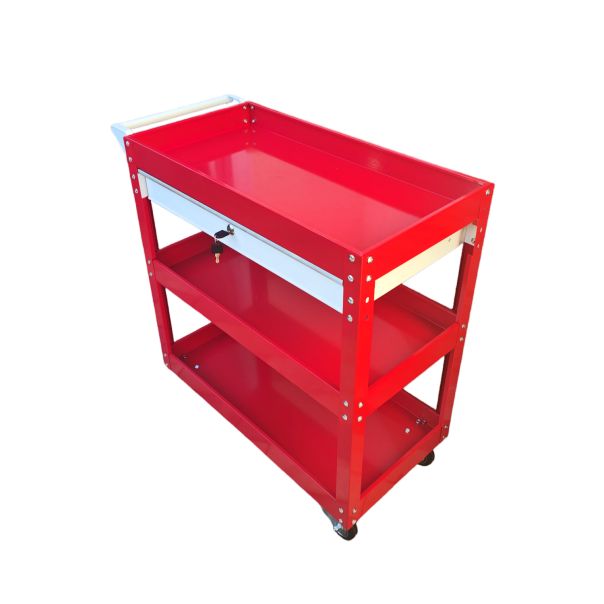 PROLINETECH Kolica za alat sa 3 police i fiokom - crvena PLT/WS-03/1 - EP2194850