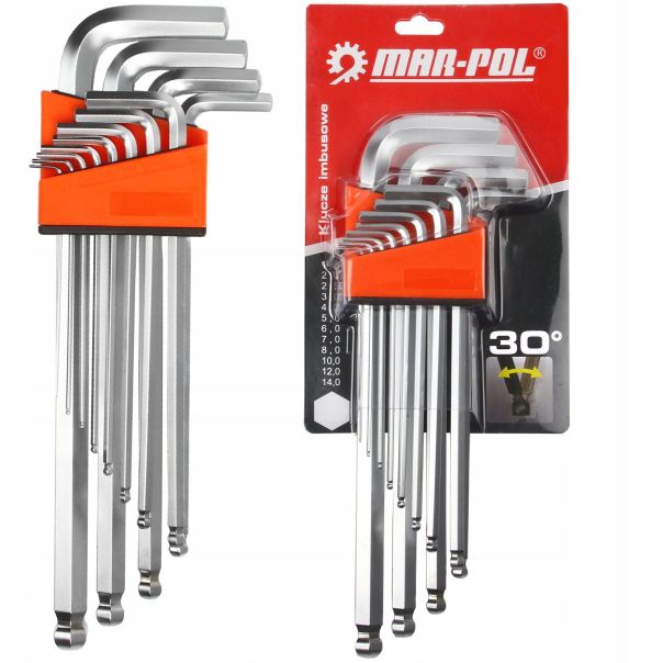 MAR-POL Imbus ključevi dugi 1,5-14mm M66432 - EP2194679