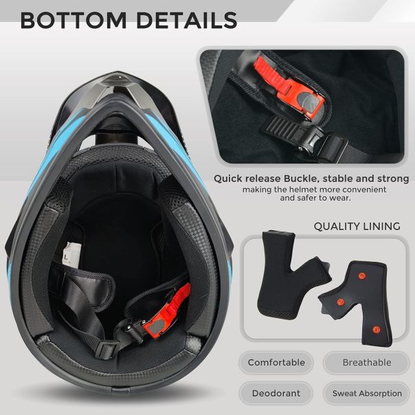 PROLINETECH Kaciga za Qvad-BMX-Cros PLT/HE-BLUE_S - EP2676334