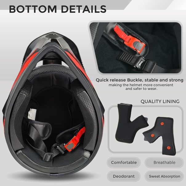 PROLINETECH Kaciga za Qvad-BMX-Cros PLT/HE-RED_S - EP2676337