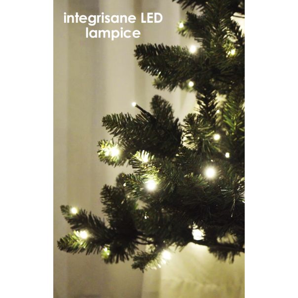 eHomeXmas Novogodišnja jelka sa LED lampicama 180 cm - automatsko otvaranje grana - PTH60-518L