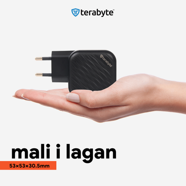 Punjac univerzalni Terabyte TR65W, GaN, PPS, PD 3.0, QC 3.0, 65W crni CE - 210837