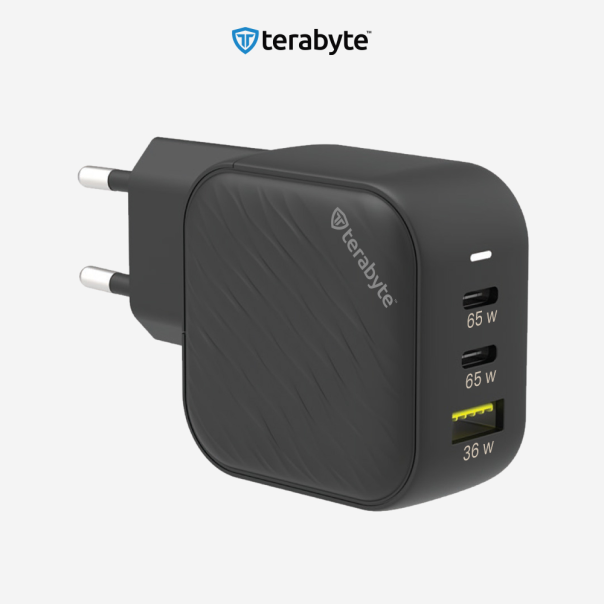 Punjač univerzalni Terabyte TR65W, GaN, PPS, PD 3.0, QC 3.0, 65W sa PD Type c kablom crni CE - 210838-1