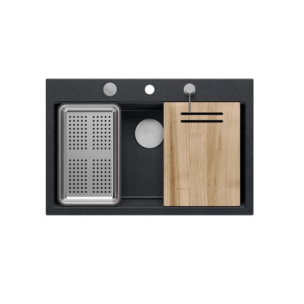 QUADRON Granitna sudopera Marc Workstation HQM7650U8_BS, crna - QU124