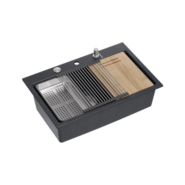 QUADRON Granitna sudopera Marc Workstation HQM7650U8_BS, crna - QU124