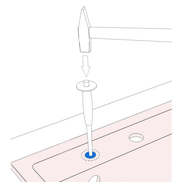 QUADRON Granitna sudopera Evan 136 XL HCQE58650U8_BS_P2O, crna - QU160