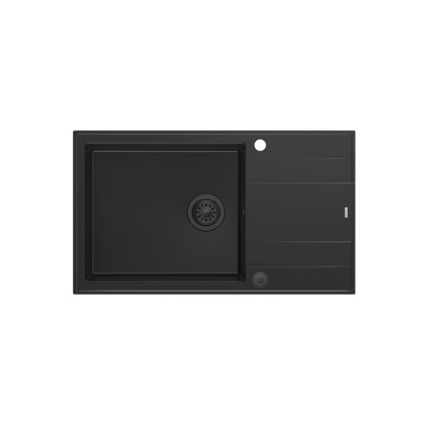 QUADRON Granitna sudopera Evan 136 XL HCQE58650U7_BLM_P2O, carbon - QU162