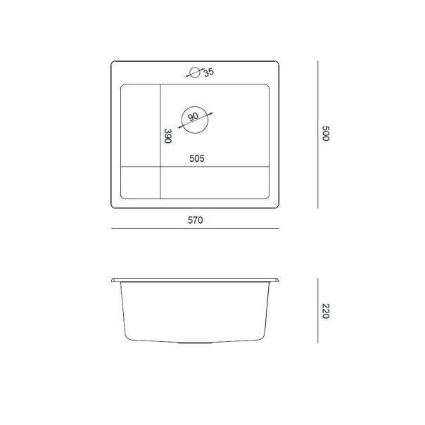 QUADRON Ugradna sudopera Morgan 110 GraniteQ HB8304U8-BS_P2O, crna - EP3191862