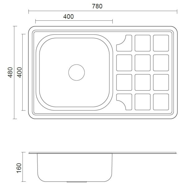 QUADRON Ugradna čelična sudopera Louis 111 HD111SAT7848, inox - QU365