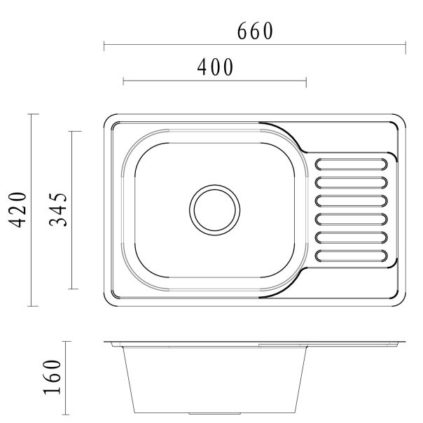 QUADRON Ugradna čelična sudopera Eddie 111 HD111SAT6642, inox - QU367
