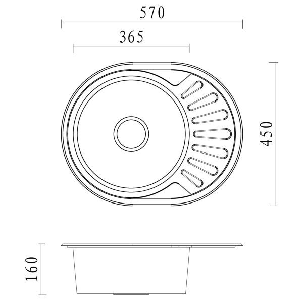 QUADRON Ugradna čelična sudopera Jim 216 HD216SAT5745, inox - QU375