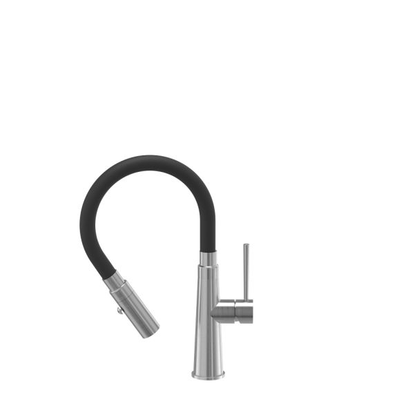 QUADRON Čelična kuhinjska slavina Gina 3922505_BSBL, crna - QU478