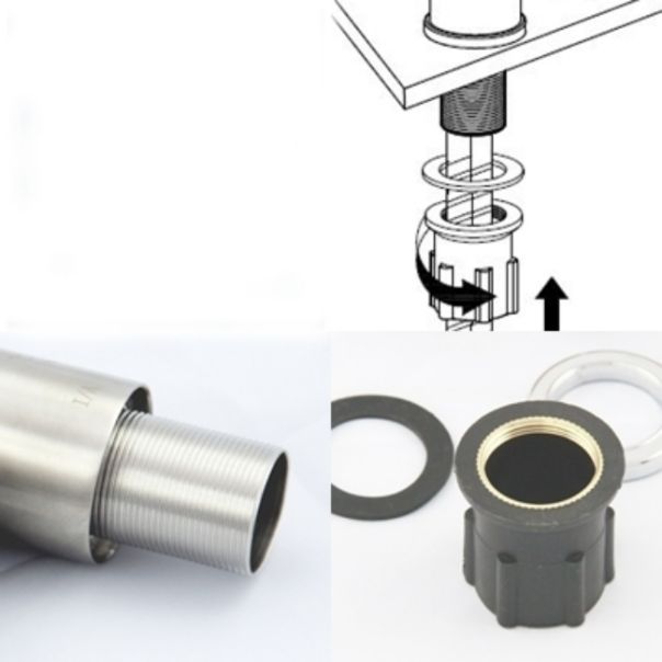 QUADRON Čelična kuhinjska slavina Naomi 3323502_CZP, crna - QU483