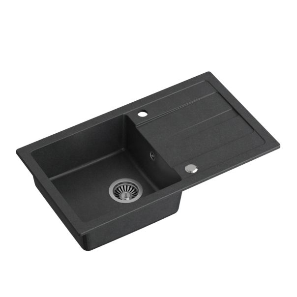 QUADRON Set ugradna sudopera Go max sa slavinom Kate TQ7744GMCZ, crna - QU595