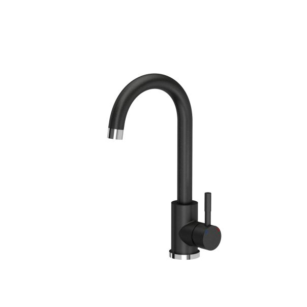 QUADRON Set ugradna sudopera Go max sa slavinom Kate TQ7744GMCZ, crna - QU595