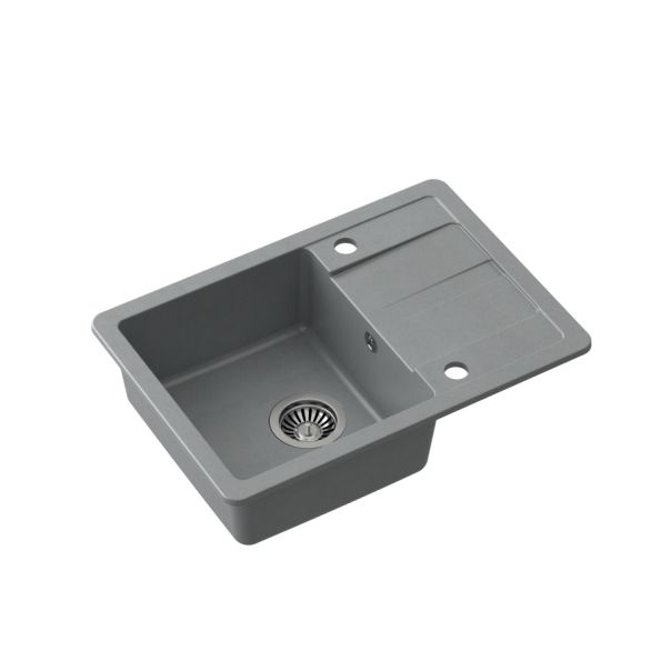 QUADRON Set ugradna sudopera Go max sa slavinom Kate TQ7744GMSZ, siva - QU596