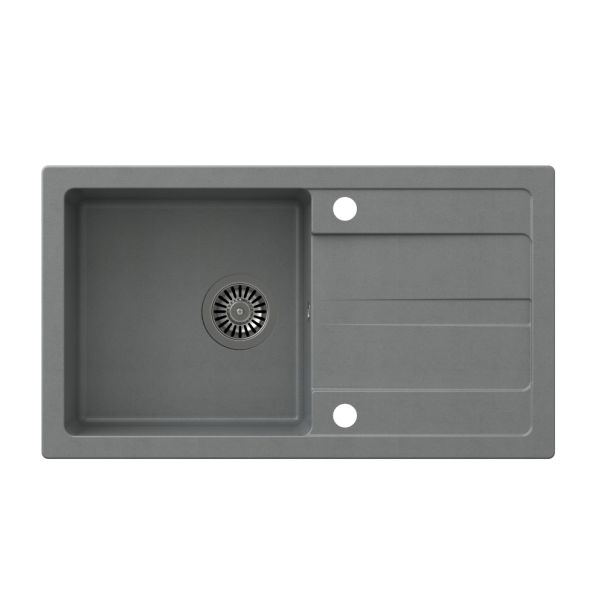 QUADRON Set ugradna sudopera Go max sa slavinom Kate TQ7744GMSZ, siva - QU596