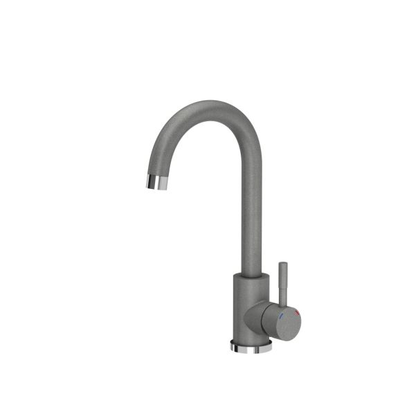 QUADRON Set ugradna sudopera Go max sa slavinom Kate TQ7744GMSZ, siva - QU596