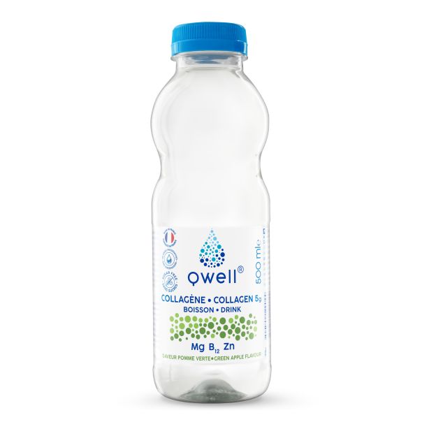 Qwell Collagen voda-sport-zelena jabuka 6kom - 4058-1-1