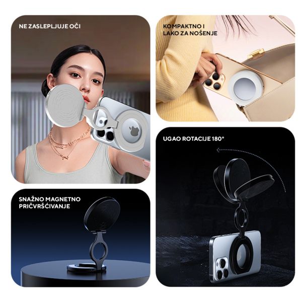 Selfie magnetic LED svetlo Z04, bela - EP2948206