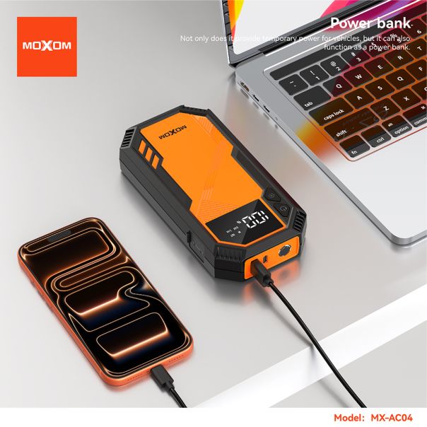 Starter sa power bankom Moxom MX-AC04 narandzasta - EP3160031