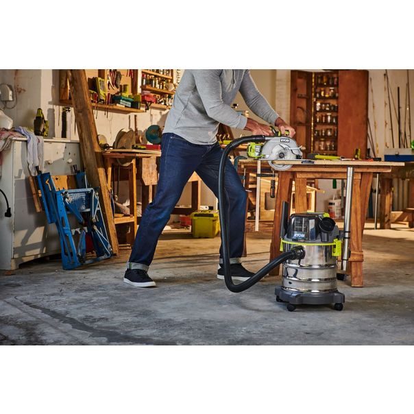 RYOBI Aku. usisivač za suvo i mokro usisavanje, 18V ONE+ R18WDV-0 - R18WDV-0-1