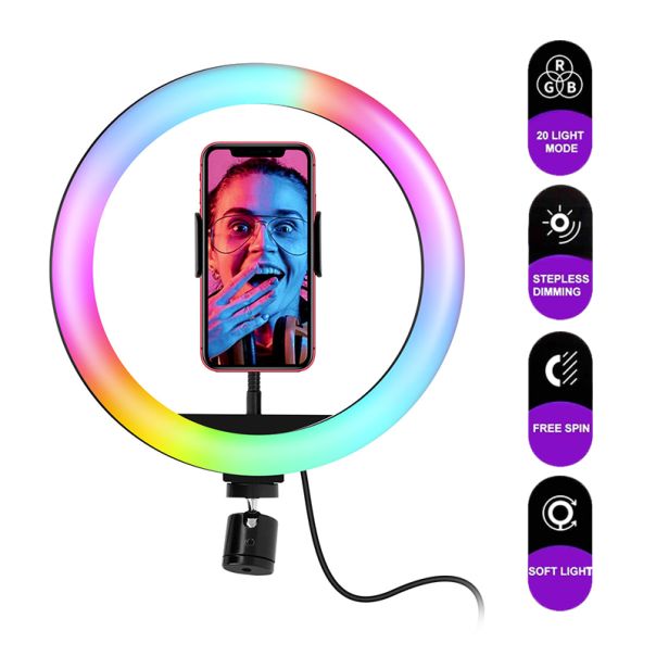 Selfie Ring Light portable MJ26, RGB - R1955
