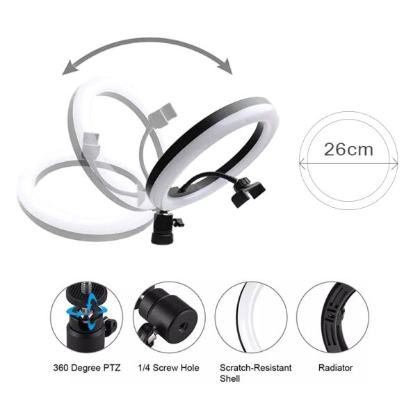 Selfie Ring Light portable MJ26, RGB - R1955